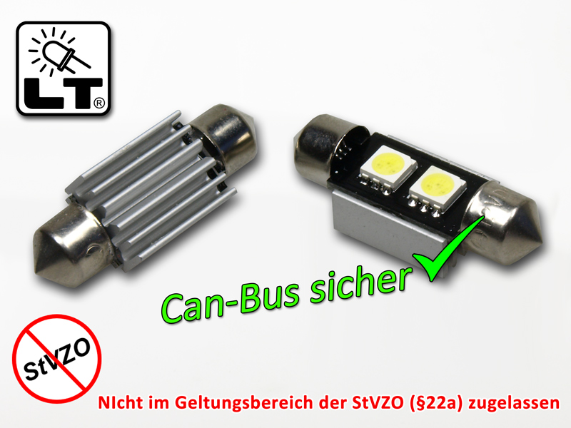 2x 37mm 2SMD Soffitte Kennzeichenbeleuchtung 2x 37mm 2SMD Check Soffitte