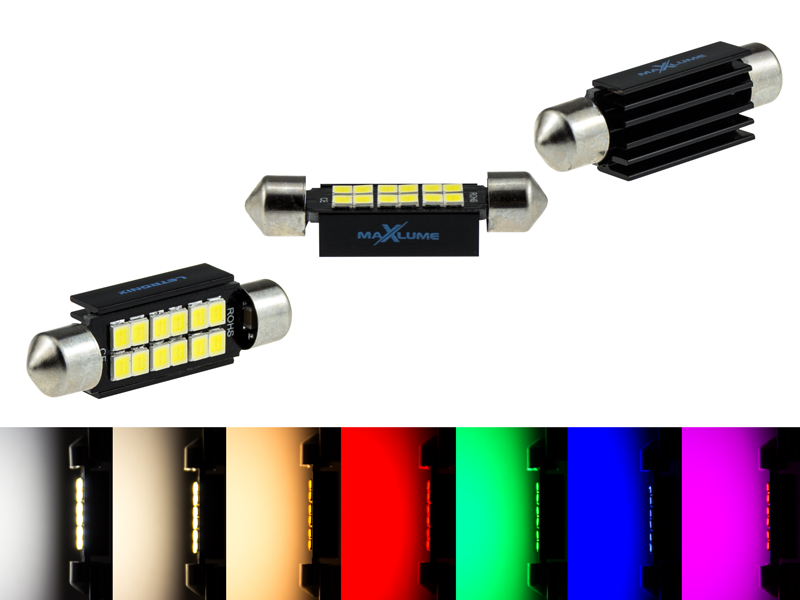 MaXlume® 2835 SMD CAN-Bus Car Lamp LED Interior Light 7 Colors 12V
