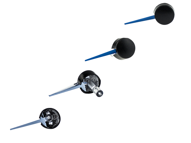 50mm LETRONIX Tachonadel Tachozeiger Tacho Zeiger Nadel in Blau Design 2