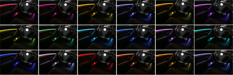 LETRONIX RGB LED Ambientebeleuchtung 4er Set 6 Meter mit Bluetooth
