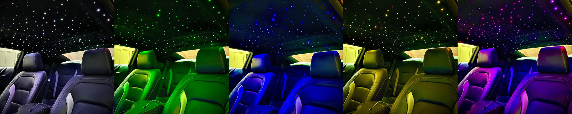 LETRONIX RGB LED Sternenhimmel 2er Set mit 110 Sternen/Fasern und App  Steuerung